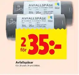 ICA Kvantum Avfallspåsar erbjuda