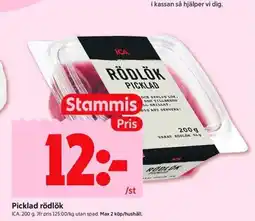 ICA Kvantum Picklad rödlök erbjuda