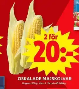 ICA Maxi OSKALADE MAJSKOLVAR erbjuda