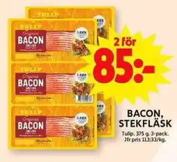 ICA Maxi BACON, STEKFLÄSK erbjuda