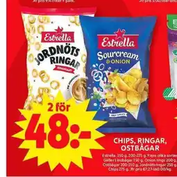 ICA Maxi CHIPS, RINGAR, OSTBÅGAR erbjuda