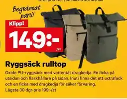 City Gross Ryggsäck rulltop, SEK 149 erbjuda