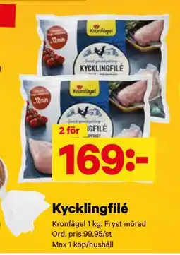 City Gross Kycklingfilé, SEK 169 erbjuda