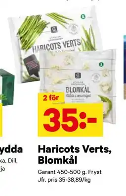 City Gross Haricots Verts, Blomkål, SEK 35 erbjuda