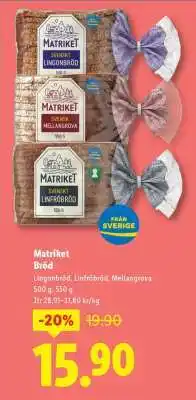 Lidl MATRIKET Bröd erbjuda