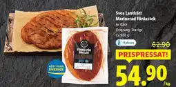 Lidl Svea Lantkött Marinerad flintastek erbjuda