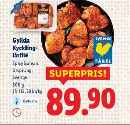 Lidl Gyllda Kycklinglårfilé erbjuda