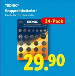 Lidl TRONIC Knappcellsbatterier erbjuda