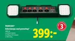 Lidl PARKSIDE Arbetslampa med grenuttag erbjuda