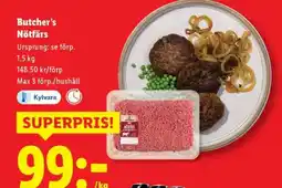 Lidl Butcher's Nötfärs erbjuda