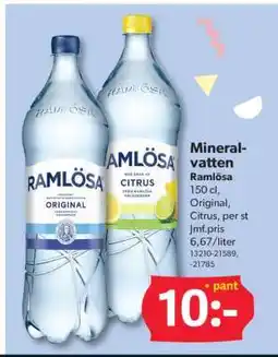 DollarStore Ramlösa Mineralvatten erbjuda