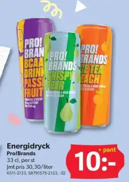 DollarStore Energidryck Pro!Brands erbjuda