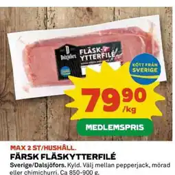 Coop Färsk fläskytterfilé erbjuda
