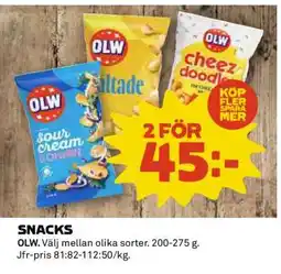 Coop OLW snacks erbjuda
