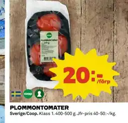 Coop Plommontomater erbjuda