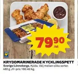 Coop Kryddmarinerade Kycklingspett erbjuda