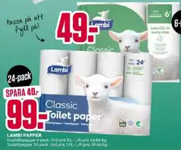 ÖoB LAMBI PAPPER erbjuda