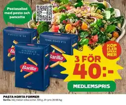 Coop Barilla pasta erbjuda