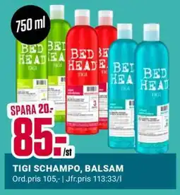 ÖoB TIGI Schampo, Balsam erbjuda