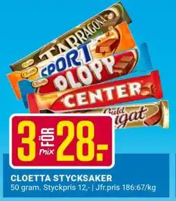 ÖoB Cloetta Stycksaker erbjuda