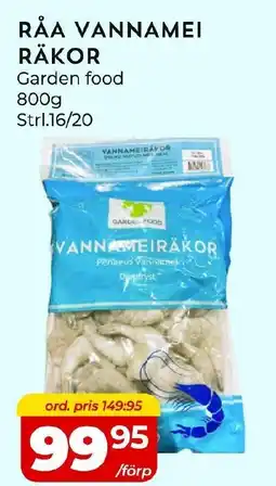 Matrix Butikerna Garden food Råa vannamei räkor erbjuda