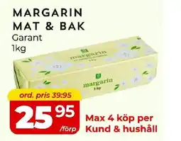 Matrix Butikerna Garant Margarin mat & bak erbjuda