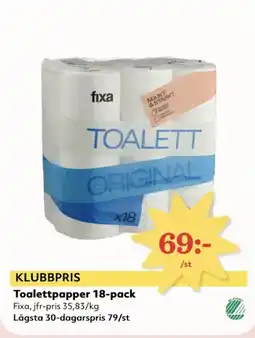 Hemköp FIXA Toalettpapper erbjuda