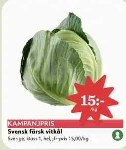 Hemköp Svensk färsk vitkål erbjuda