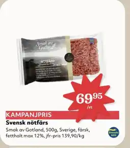 Hemköp Svensk nötfärs Smak av Gotland erbjuda