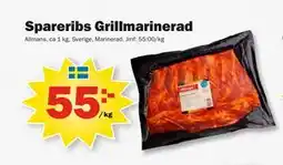 Pekås Spareribs Grillmarinerad, SEK 55 erbjuda