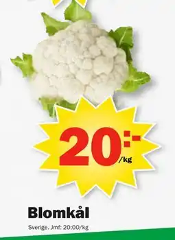 Pekås Blomkål, SEK 20 erbjuda
