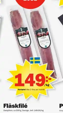 Pekås Fläskfilé, Medlemspris erbjuda