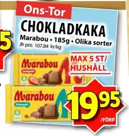 Matvärlden Tensta CHOKLADKAKA, SEK 19.95 erbjuda