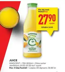 Willys JUICE, Medlemspris erbjuda