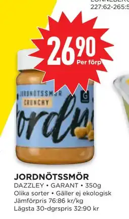 Willys JORDNÖTSSMÖR, SEK 26.9 erbjuda