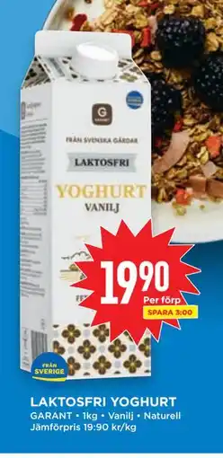 Willys LAKTOSFRI YOGHURT, SEK 19.9 erbjuda