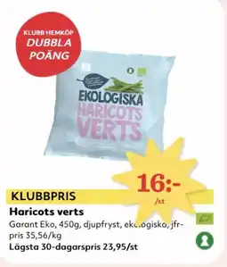 Hemköp Garant Eko Haricots verts erbjuda