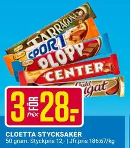 ÖoB CLOETTA STYCKSAKER, SEK 28 erbjuda
