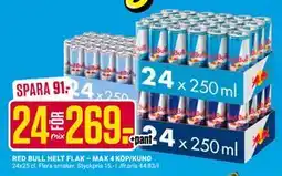 ÖoB RED BULL HELT FLAK – MAX 4 KÖP/KUND, SEK 269 erbjuda