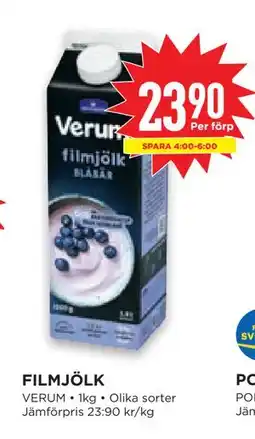 Willys Hemma FILMJÖLK, SEK 23.9 erbjuda