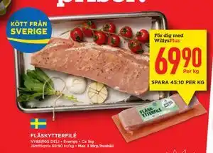 Willys Hemma FLÄSKYTTERFILÉ, Medlemspris erbjuda