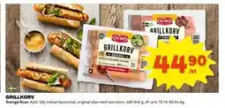 Coop Daglivs GRILLKORV, SEK 44.9 erbjuda