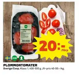 Coop Daglivs PLOMMONTOMATER, SEK 20 erbjuda