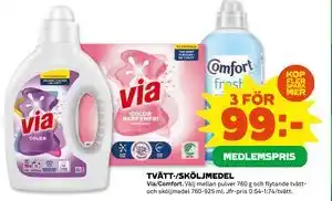 Coop Daglivs TVÄTT-/SKÖLJMEDEL, Medlemspris erbjuda