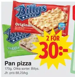Matöppet Pan pizza, SEK 30 erbjuda