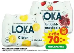 Coop Daglivs KOLSYRAT VATTEN 12-PACK, Medlemspris erbjuda