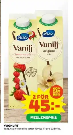 Coop Daglivs YOGHURT, Medlemspris erbjuda