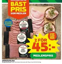 Coop Daglivs SMÖRGÅSPÅLÄGG, Medlemspris erbjuda