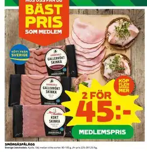 Coop Daglivs SMÖRGÅSPÅLÄGG, Medlemspris erbjuda