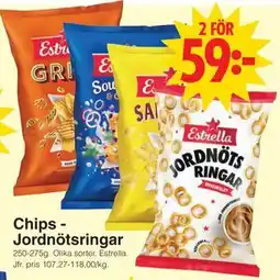 Matöppet Chips Jordnötsringar, SEK 59 erbjuda